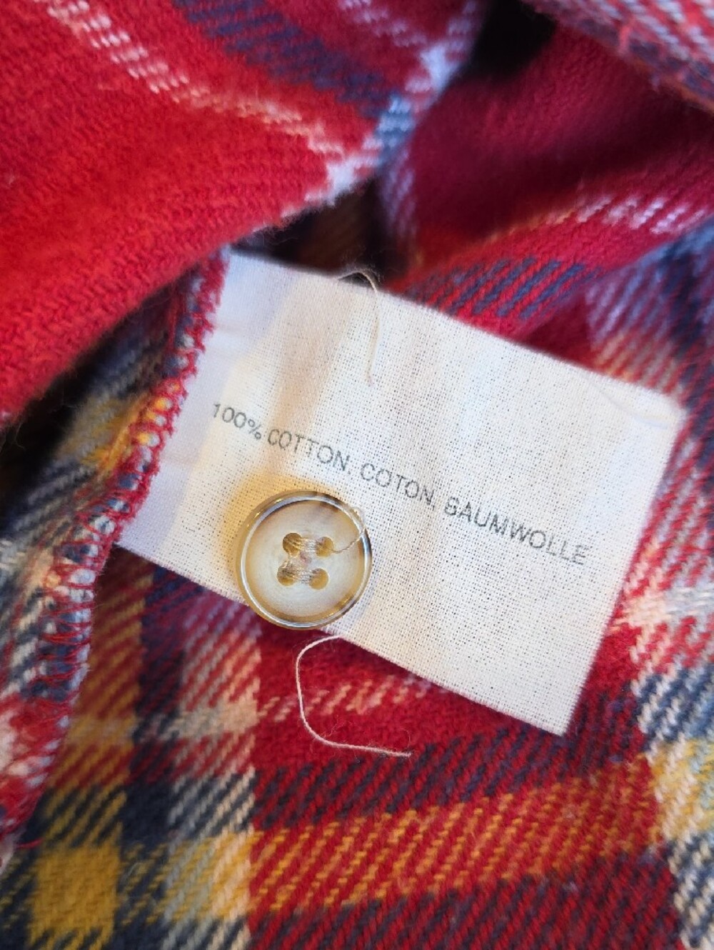 ESPRIT Sport Vintage Red Plaid Button-Up Flannel Shirt - Picture 15 of 15